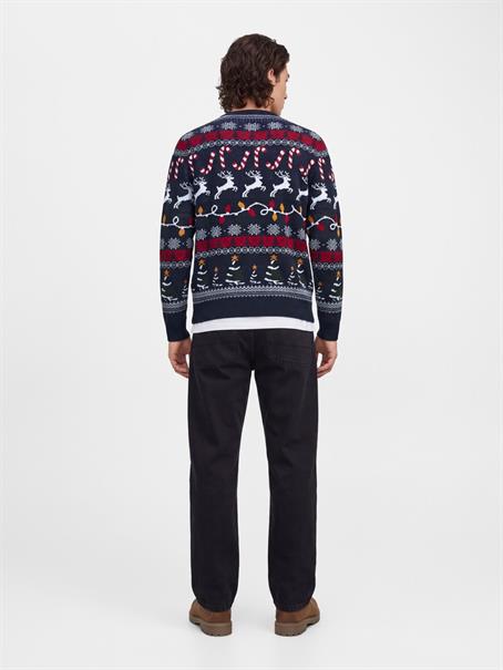 JJXMAS SANTA KNIT CREW NECK navy blazer