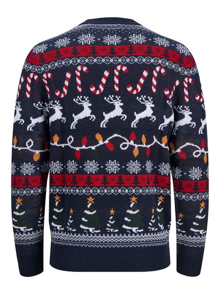 JJXMAS SANTA KNIT CREW NECK navy blazer