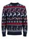 JJXMAS SANTA KNIT CREW NECK navy blazer