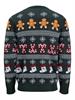 JJXMAS SANTA KNIT CREW NECK scarab
