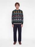 JJXMAS SANTA KNIT CREW NECK scarab
