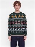 JJXMAS SANTA KNIT CREW NECK scarab