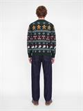 JJXMAS SANTA KNIT CREW NECK scarab