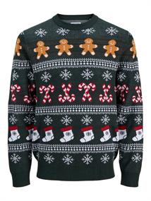 JJXMAS SANTA KNIT CREW NECK scarab