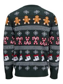 JJXMAS SANTA KNIT CREW NECK scarab