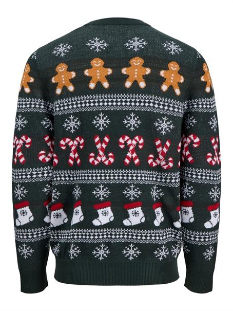 JJXMAS SANTA KNIT CREW NECK scarab