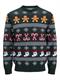 JJXMAS SANTA KNIT CREW NECK scarab