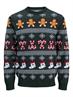 JJXMAS SANTA KNIT CREW NECK scarab
