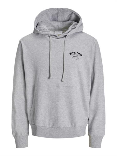 JJYUKI SWEAT HOOD BF light grey melange-small print