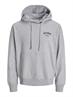 JJYUKI SWEAT HOOD BF light grey melange-small print