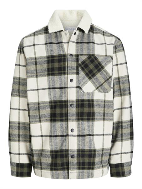 JJZAC TEDDY OVERSHIRT LS dusty olive