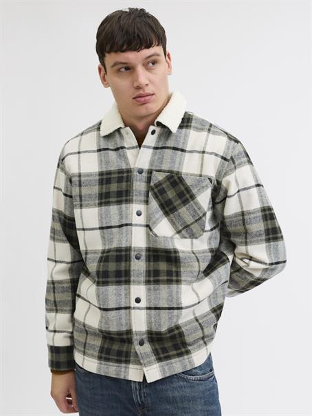 JJZAC TEDDY OVERSHIRT LS dusty olive