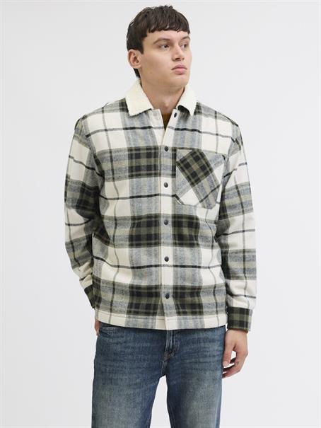 JJZAC TEDDY OVERSHIRT LS dusty olive