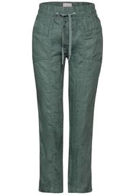 Joggpants Leinenhose deep leafy green