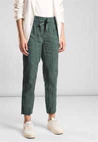 Joggpants Leinenhose deep leafy green