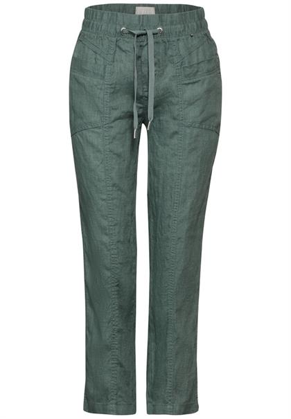 Joggpants Leinenhose deep leafy green