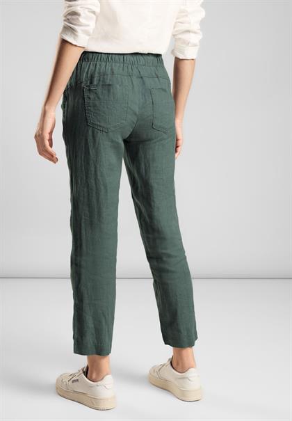 Joggpants Leinenhose deep leafy green