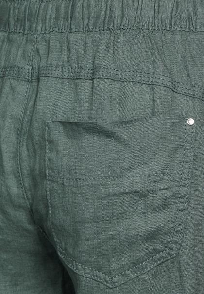 Joggpants Leinenhose deep leafy green