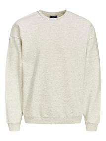 JORBRINK SWEAT CREW NECK white melange-cropped box-brus