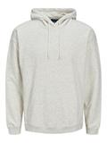 JORBRINK SWEAT HOOD white melange-cropped box-brus