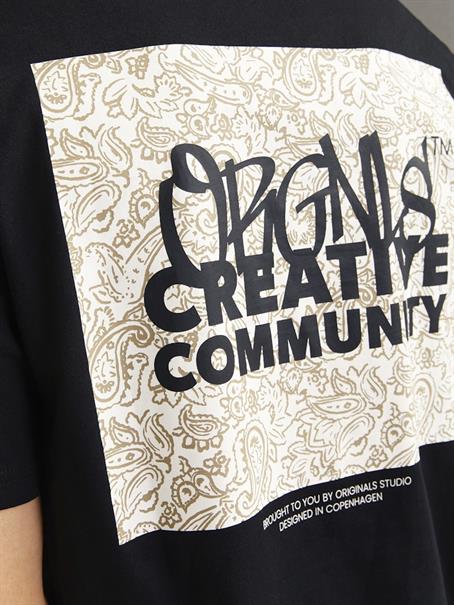 JORBUSHWICK BACKSCRIPT TEE SS CN LN black
