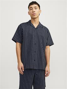 JOREASTER PALMA SEERSUCKER SHIRT SS LN dunkelblau2