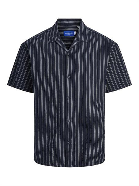 JOREASTER PALMA SEERSUCKER SHIRT SS LN dunkelblau2