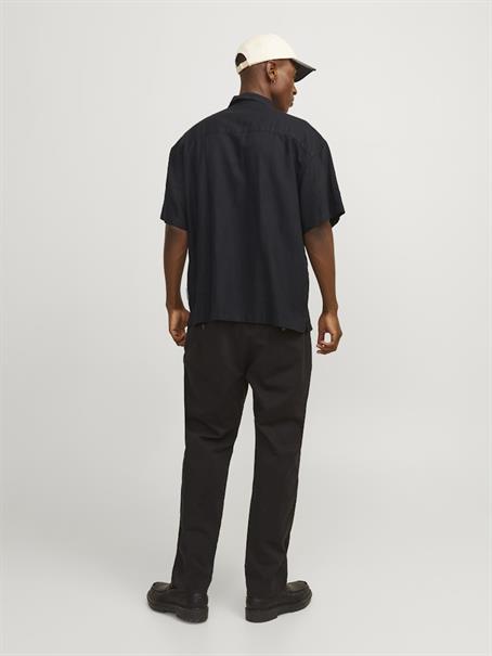 JORFARO LINEN BLENDOVERSIZED SHIRT SS SN black
