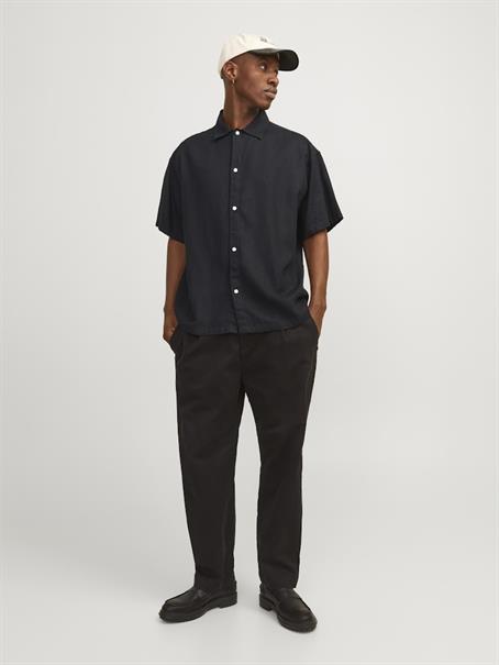 JORFARO LINEN BLENDOVERSIZED SHIRT SS SN black
