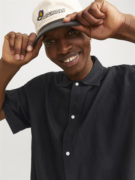 JORFARO LINEN BLENDOVERSIZED SHIRT SS SN black