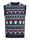 JORFESTIVE XMAS KNIT VEST CREW NECK blau2