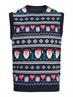 JORFESTIVE XMAS KNIT VEST CREW NECK blau2