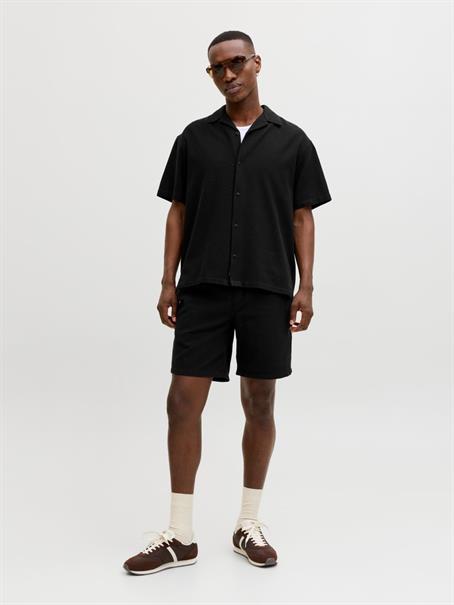 JORGLOBAL WAFFLE RESORT SHIRT SS black
