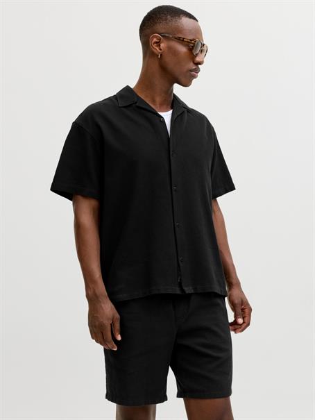 JORGLOBAL WAFFLE RESORT SHIRT SS black