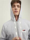 JORINTERNATIONAL ZIP SWEAT HOOD LN light grey melange