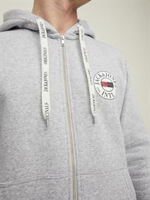 JORINTERNATIONAL ZIP SWEAT HOOD LN light grey melange