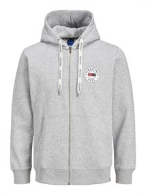 JORINTERNATIONAL ZIP SWEAT HOOD LN light grey melange