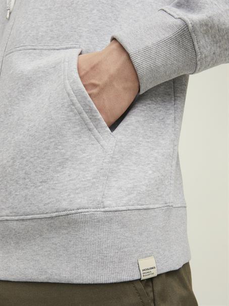 JORINTERNATIONAL ZIP SWEAT HOOD LN light grey melange