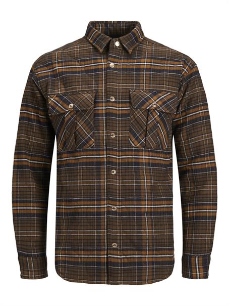 JORJAMES QUILTED OVERSHIRT LS LN desert palm
