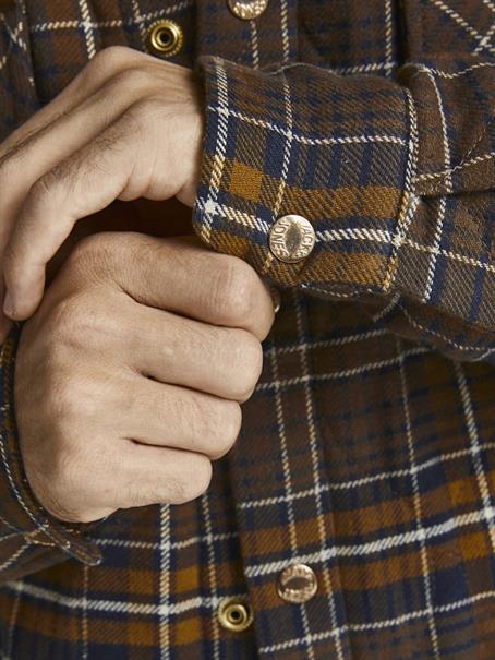 JORJAMES QUILTED OVERSHIRT LS LN desert palm