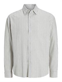 JORJAMES SPLIT STRIPE SHIRT LS cloud dancer