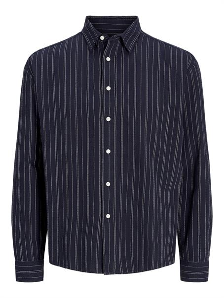 JORJAMES SPLIT STRIPE SHIRT LS sky captain
