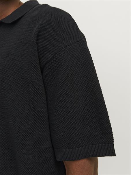 JORLINEN BLEND KNIT SS POLO SN black