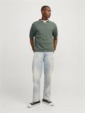 JORLINEN BLEND KNIT SS POLO SN laurel wreath