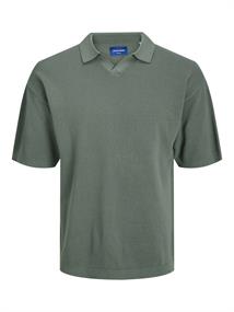 JORLINEN BLEND KNIT SS POLO SN laurel wreath