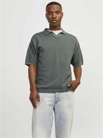 JORLINEN BLEND KNIT SS POLO SN laurel wreath