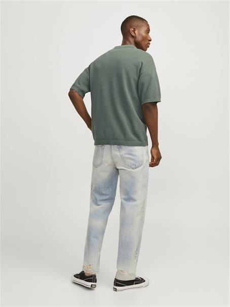 JORLINEN BLEND KNIT SS POLO SN laurel wreath