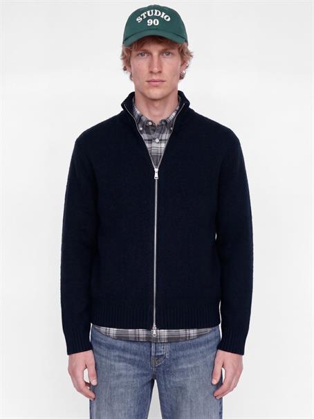 JORMONTREAL KNIT OLLIE ZIP CARDIGAN LN sky captain