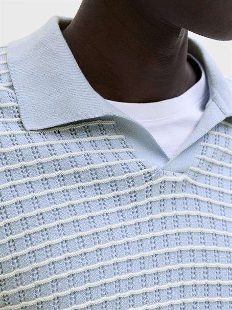 JORNANTUCKET KNIT SPLIT NECK POLO SA26 cashmere blue