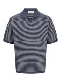 JORNANTUCKET KNIT SPLIT NECK POLO SA26 odyssey gray